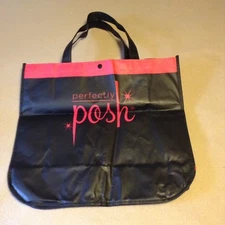 Perfectly Posh Consultant Light Weight Canvas Bag Snap Closure NEW