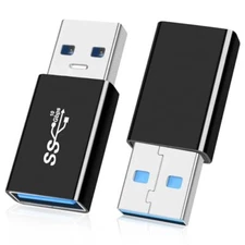 2 Pack USB 3.0 Male to USB 3.0 Female Adapter Data Cable Extension