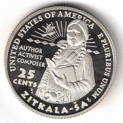 2024-S San Francisco Clad Proof American Women Zitkala-Sa Quarter