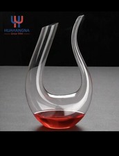 Red Wine carafe Crystal glass U shaped Christmas Present gift water decanter 