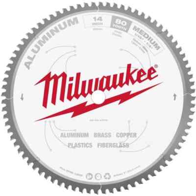 Milwaukee 48-40-4370 14'' 80T Aluminum Cutting Circular Saw Blade (1'' Arbor)