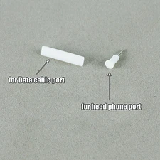 White Anti Dust Silicone Dock Cover Plug for iPhone 4/4S Audio Data Cable Port