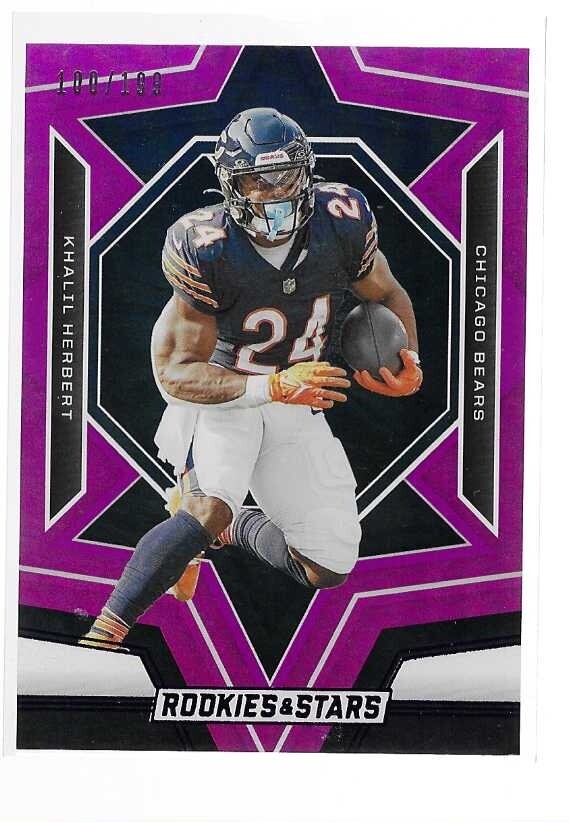 KHALIL HERBERT 2023 PANINI ROOKIES AND STARS PURPLE CARD #16  /199