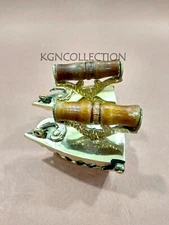 Antique Brass Ashtray Cigar Iron Model Type 2.5 " Collectable Pair of 2pcs