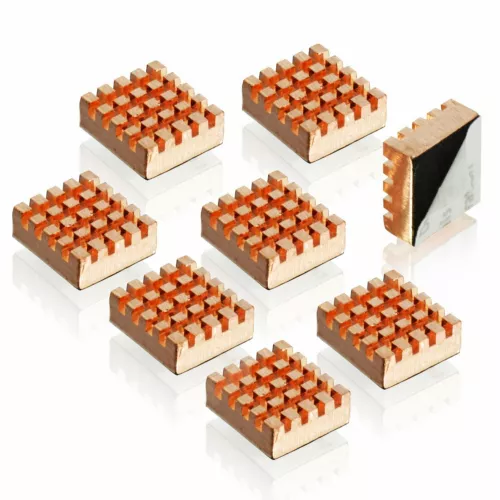 AABCOOLING 8-Stück V-RAM Kühler, Selbstklebend, Kühlkörper Wärmeleitpad, Kupfer