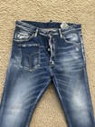 Dsquared2 Men’s Stonewashed Tapered Slim- Cut Jeans, Size 50, Blue — photo 3