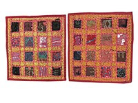 Indian Cushion Covers Maroon Embroidered Cotton Handmade Pillow Cover Home Decor Indian Cushion Covers Maroon Embroidered Cotton Handmade Pillow Cover Home Decor
