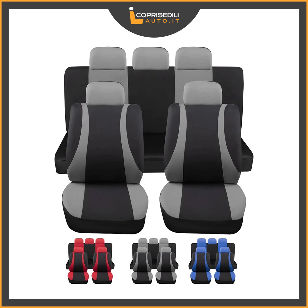 Coprisedili Auto Universali Ls10 Kit Completo Traspirante per Utilitarie - Immagine 1