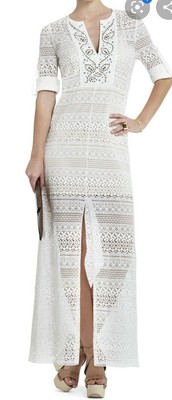 white lace kaftan dress