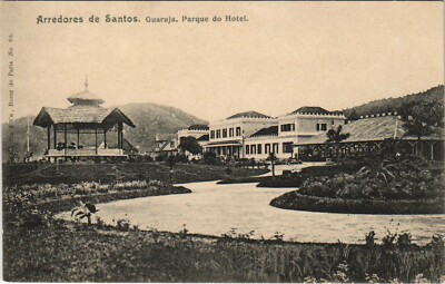 PC BRAZIL, ARREDORES DE SANTOS, GUARUJA, PARQUE, VINTAGE POSTCARD (B36172)