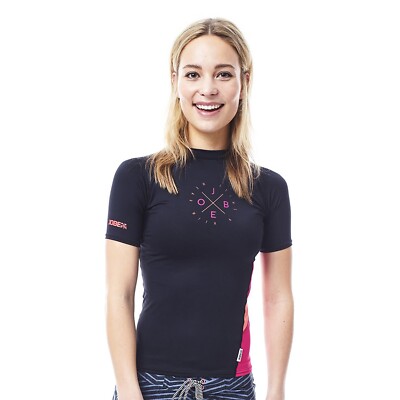 Jobe Women Rash Guard black Short Sleeve T-Shirt Damen Wakeboard Surfen SUP - N8
