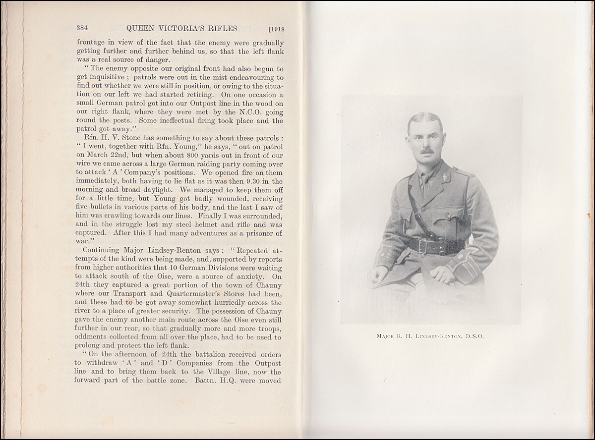 Keeson The HISTORY & RECORDS of QUEEN VICTORIA'S RIFLES 1792-1922 Ypres Somme &c