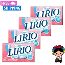Lirio Laundry Bar Soap Jabon de Ropa en barra Rosa Tejidos Delicados 400gr.(4x)