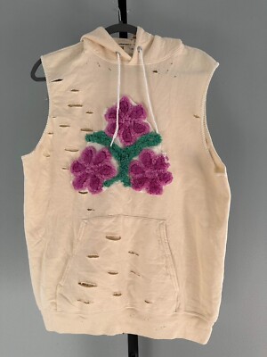 New Free People Tricia Fix Tufted Flower Hoodie Size Medium