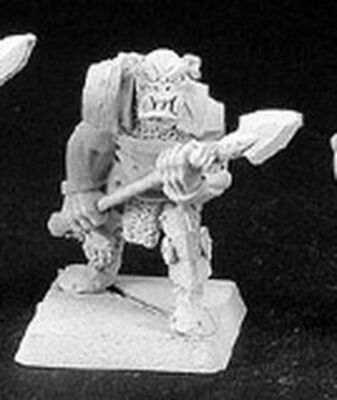 1x LESSER ORC SPEARMAN bald - WARLORDS REAPER miniature d&d jdr rpg 14426c