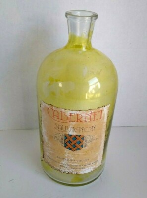  Vtg Empty Wine Bottle 750ml Cabernet Sauvignon  Redwood Valley Ukiah California