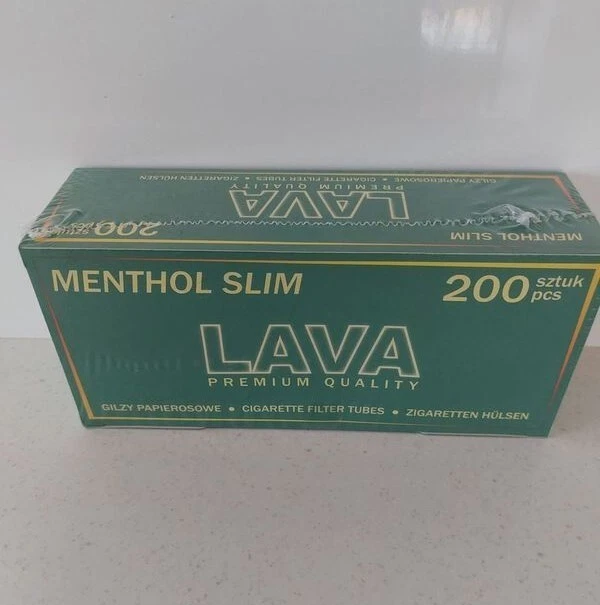 Lava Ultra Slim Menthol' 6.5mm Filter Tubes 200 tubes - Picture 1 of 3