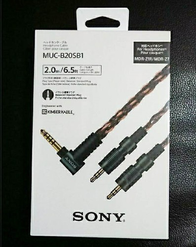 Sony MUC-B20SB1 4.4mm Balanced Plug 2.0m 8-wire Braided Cable For MDR-Z7 /  Z1R | eBay