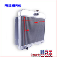 3 Row For 1946-1964 Jeep Willys Cj3 Cj5 Cj6 Truck 2.2l All Aluminum Radiator