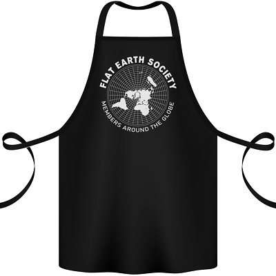 Flat Earth Society Mitglieder rund um den Globus Baumwollschürze 100% Bio