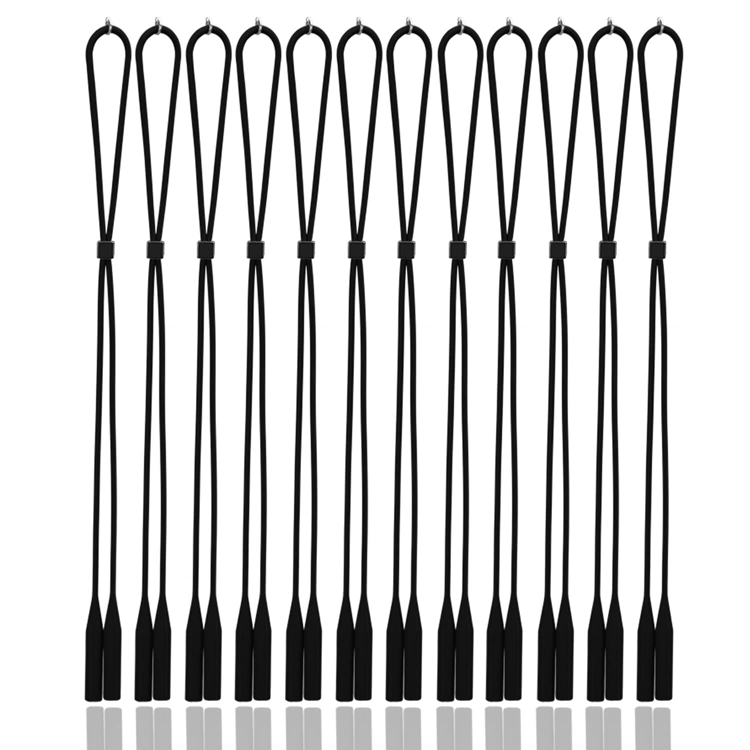 Adjustable Eyeglasses Strap Eyewear Retainer 12 Pack with Glasses Cleaning Cl...
