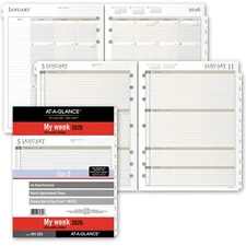 2026 At-A-Glance 491-285 Weekly Planner Refill, Size 5, 8-1/2 x11"