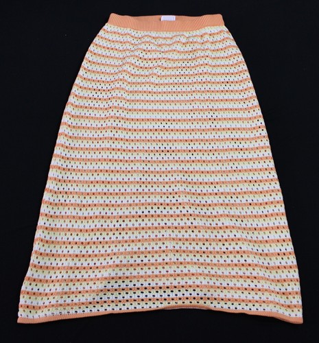 Sabo Women's Diamond Jacquard Erin Knit Skirt AR8 Orange Large US:8 NWT 
