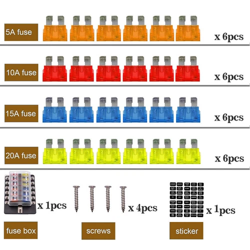 12-Way Blade Fuse Box Block Holder LED Indicator 12V 32V Car Marine Waterproof - Picture 14 of 18