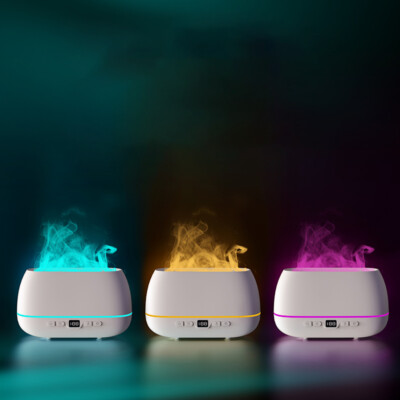 Dropshipping 3D Flame Humidifier 200ml USB Flame Aroma Diffuser Household Humide
