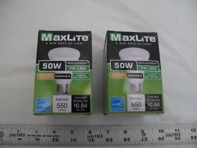 (2) NEW Directional LED R20 Bulb Lamp Dimmable Soft White 2700K 7w (50w repl)