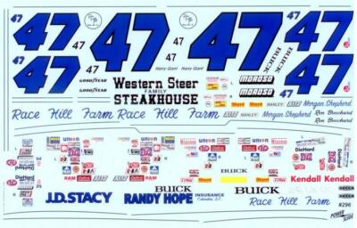 Powerslide 296 #47 Race Hill Farm 1979-84 Ron Bouchard Harry Gant 1/24 decal