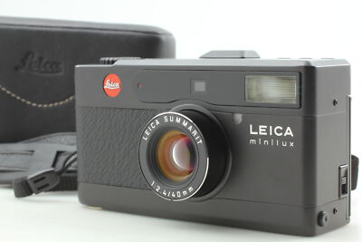 *Near MINT w/ Case & Strap* Leica Minilux Black Summarit 40mm f2.4 Camera JAPAN