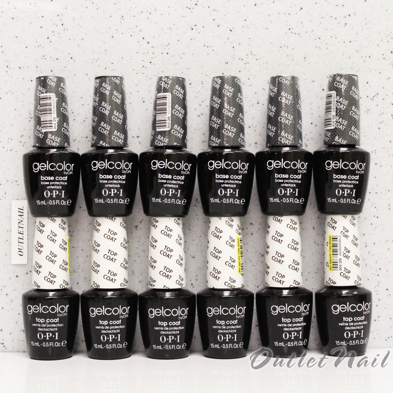 LOT 12 OPI GelColor Base & Top Coat Wholesale 6 BASE GC 010 + 6 TOP