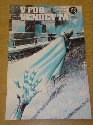 V FOR VENDETTA #7 DC COMICS ALAN MOORE DAVID LLOYD JANUARY 1989 X