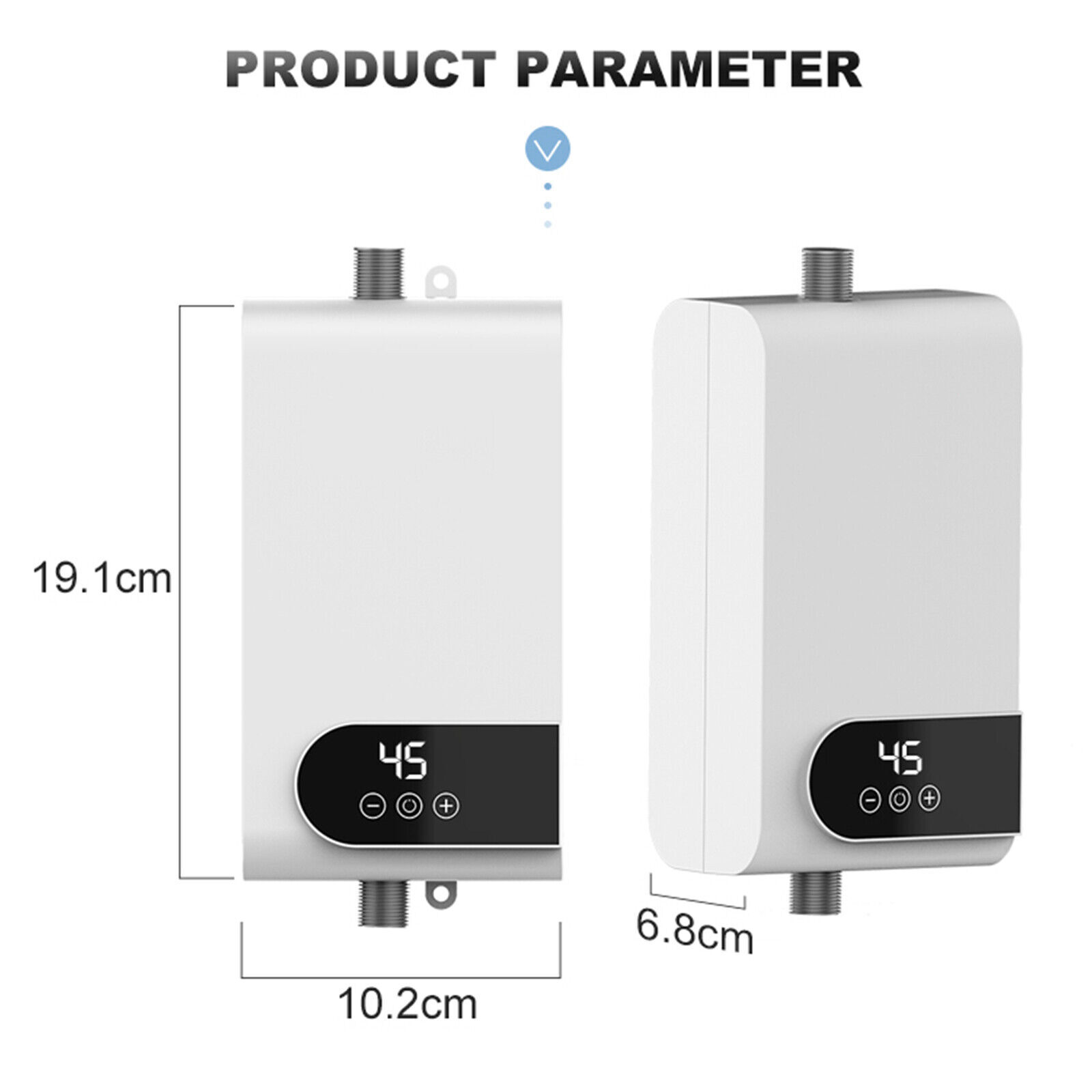 Electric Tankless Instant Water Heater Shower Head Kitchen Under Sink