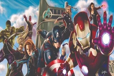 THE AVENGERS MARVEL STRETCHED CANVAS WALL ART READY TO HANG CP210