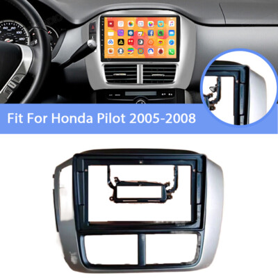 Faszien Stereo Radio Lünette Panel Rahmen DVD Trimmen Für Honda Pilot 2005-2008