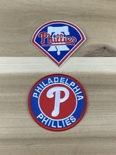 Set of 2 PHILIDELPHIA PHILLIES MLB BASEBALL EMBROIDERED IRON ON PATCH 3”x3”