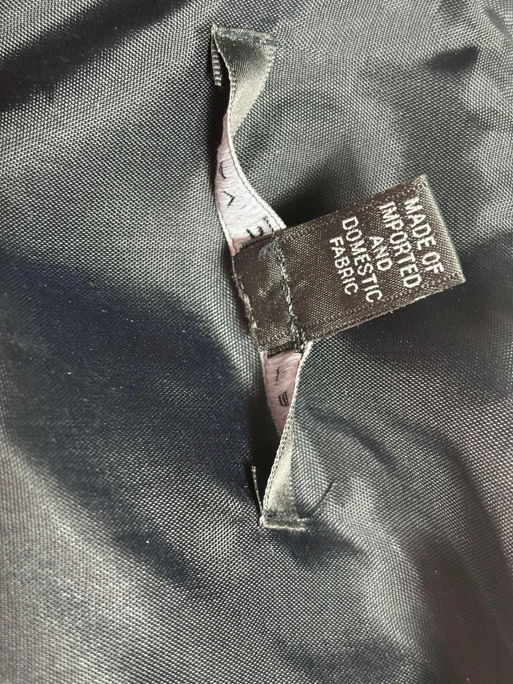 Vestido David Meister Mujer 12 Gris Sin Mangas Funda Peplum Cremallera Espalda Hecho en EE. UU. Foto 3 de 4