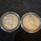 1960 Franklin Half Dollar | Lot of 2 | 90% Silver | No Mint Mark | Estate Coins