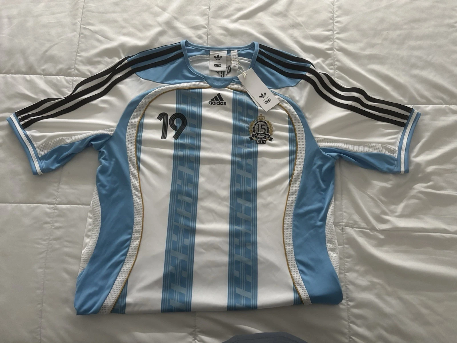 Kith X Messi Adidas Soccer Football Jersey Blue/White