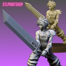 FFVII Final Fantasy 7 - Cloud Strife - Ethan Savage 28mm 32mm Scale Miniatures