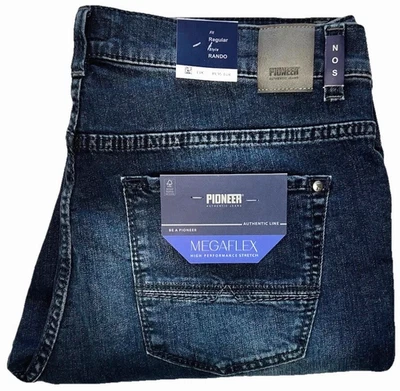 Pioneer Rando Megaflex dehnbar Stretch Jeans Hose dunkel blau 1674.6711.6814 NEU - Bild 1 von 4