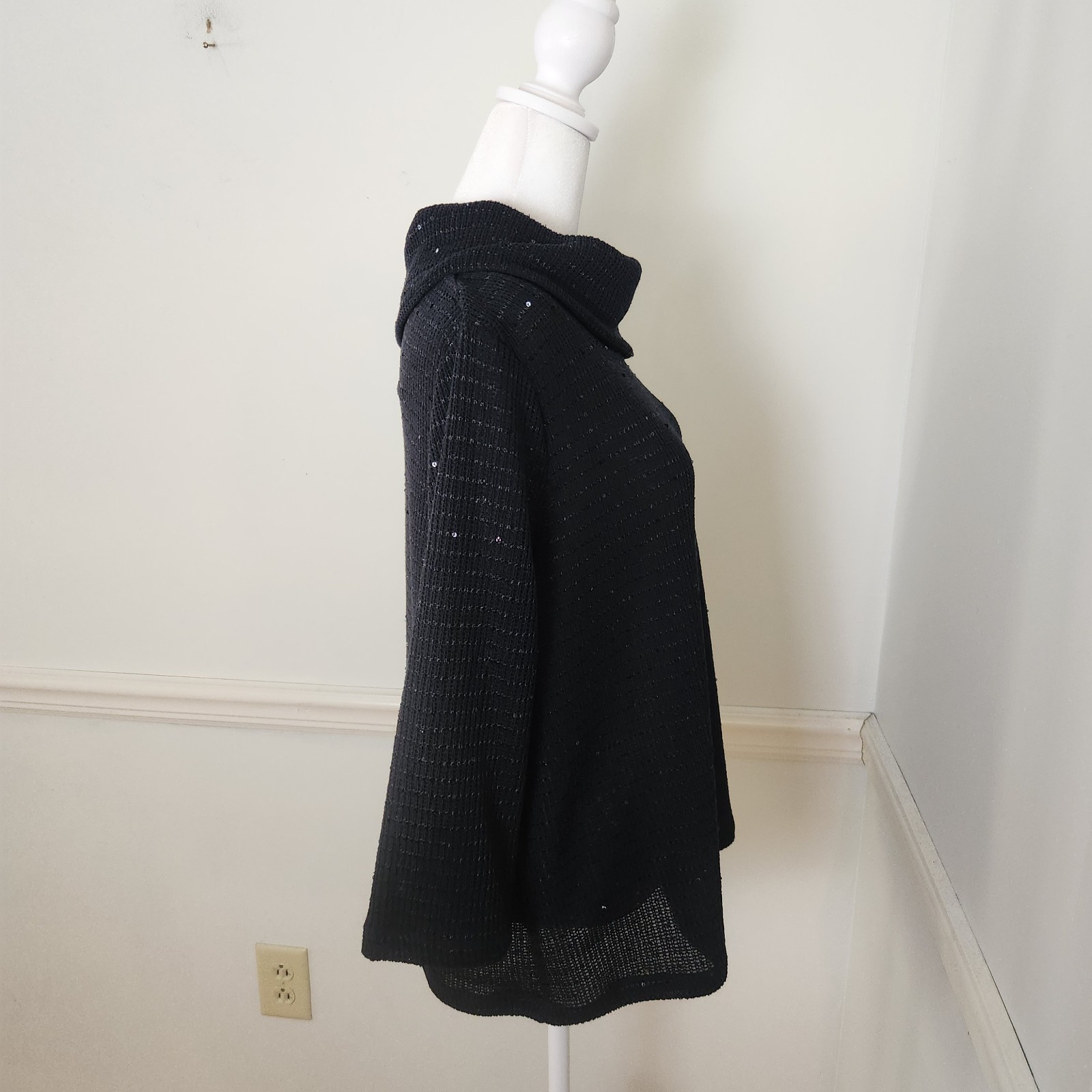 Ruby Rd Sweater Sz Medium Womens Sequin Cowl Neck… - image 8