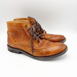 Bed Stu Burst  Boots Brown Leather Side Zip Men Sz 9 Distressed Square Toe Moto Bed Stu | Shoes | Bed Stu Harness Biker Boots Mens Size 9  main image 4
