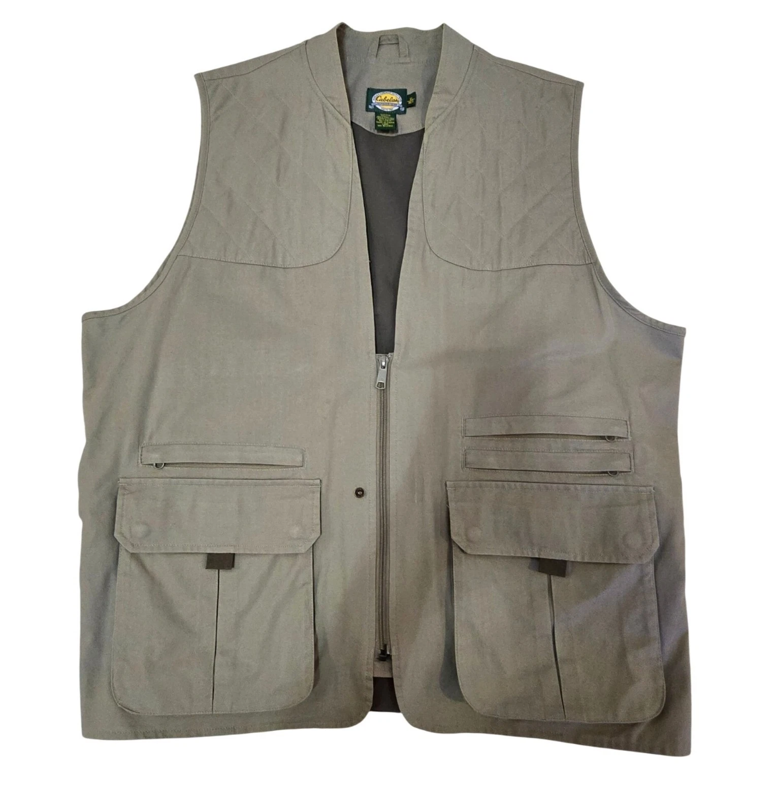 Cabela's Tan Outdoor Gear Utility Vest Men XL Hunting Fishing Storage