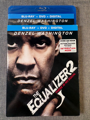 Equalizer 2 Blu-ray DVD Combo Pack w/Slipcover Denzel Washington Brand NEW