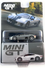 CHASE! MINI GT JAGUAR C-X75 1/64 SILVER with BLUE STRIPES DIECAST MODEL MGT00960