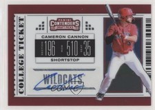 2019 Elite Extra Edition College Ticket Signatures Cameron Cannon Auto 0bk