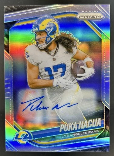 2025 Panini Prizm Puka Nacua Auto Silver #205 Rams